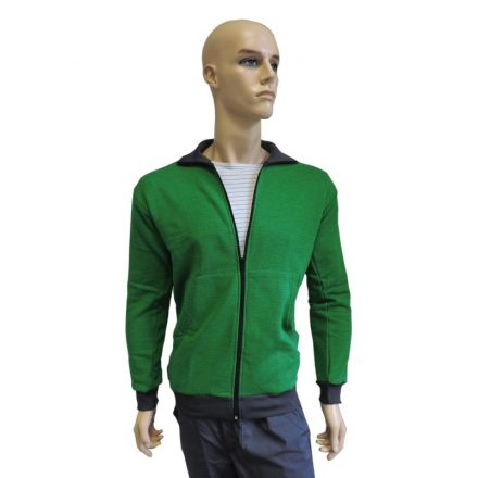 Cipzáras pulóver, zöld, ESD 203